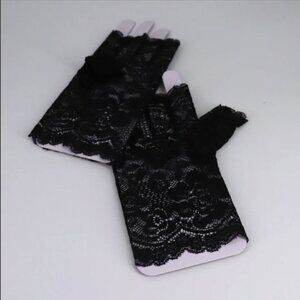 Black lace fingerless gloves - BRAND NEW, STILL IN PACKAGE